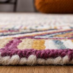 a close up of a rug on the floor