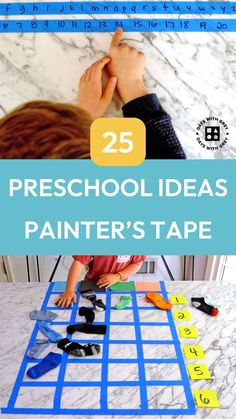 the cover of 25 preschool's painter's tape