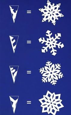 snowflakes are shown on a blue background with white arrows pointing in different directions