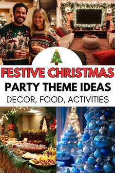 festive christmas party theme ideas decor, food, and activities for the whole family