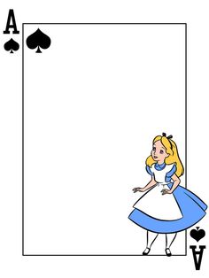 an alice in wonderland playing card with the letter v on it's left side