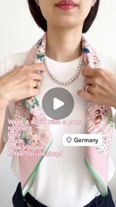 1,762 likes, 10 comments - sijin_scarf on May 11, 2024: "Pearl necklace with scarf. Perfect match. Posy - 66 x 66 cm - 100% viscose (from rose petals), smell like rose - Both sides printed - Deliver worldwide https://si-jin.shop/ #scarf #scarfstyle #scarffashion #classic #schal #rose #rosefabric #art #artwork #silkscarves #howtowearscarf #howtowearscarves #scarves". Scarf And Pearls, Classic Fashion Looks, Ralph Lauren Scarves, Clothing Tips, Design Scarf, Silk Scarf Style, Scarf Outfit, Scarf Necklace