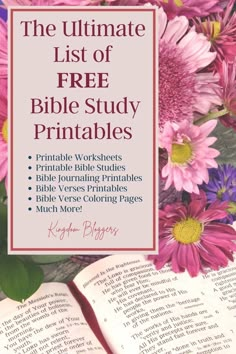 the ultimate list of bible study printables