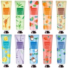 PRICES MAY VARY. 🌹【10 PACK Hand Cream for Dry Cracked Hands】Shea Butter, Honey, Strawberry,Lavender, Coconut, Rose, Lemon, Tea Tree, Sweet Orange, Blueberry. Pick and choose your favorite scent based on your mood at the moment from our 10 natural fragrances. 🌿【Natural Hand Cream for Work】Natural plant ingredients, shea butter, sweet almond oil, aloe. This rich, deeply hydrating and moisturizing hand cream leaves hands smooth and rejuvenated. Leaves your hands hydrated and comfortable throughou Natural Hand Cream, Hand Cream Gift Set, Dry Cracked Hands, Stocking Stuffers For Adults, Christmas Gifts For Adults, Cracked Hands, Hand Moisturizer, Nurses Week Gifts, Hand Creams