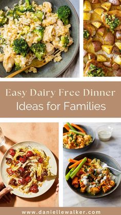 easy dinner ideas for families that are delicious and nutritious, including broccoli