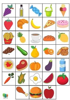 a sud puzzle with different food items on it