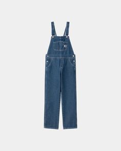 Carhartt WIP Women's Bib Overall Straight - Denim | Blue (stone washed) – Page Women's Bib Overall Straight - Denim – Carhartt WIP USA Blue Utility Bib Front Overalls, Blue High-rise Relaxed Fit Overalls, Non-stretch Medium Wash Overalls, Non-stretch Cotton Overall Jeans, Non-stretch Blue Denim Overalls, Workwear Brands, House Shop, Bib Overalls, Carhartt Wip