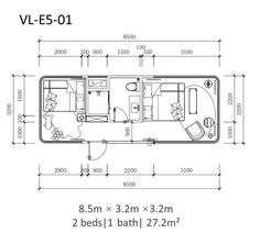 the floor plan for a small bathroom with two sinks and a toilet in each room