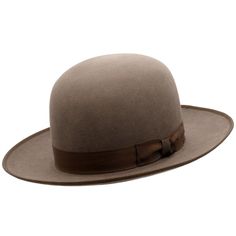 The Squatter is a traditional country style hat. Early Australian livestock farmers were called squatters and this style pays homage to their contribution to Australian agriculture. We have two crown options available for this style - open or porkpie crown.  Features:  76mm (front and back) x 73 mm (sides), bound edge brim 30mm grosgrain band with full bow Genuine leather sweatband 100% fur felt Lined Made in Australia *Note: Hat colours may vary slightly from the image. Fawn Oc, Akubra Hats, Country Hats, Packable Hat, Rough Riders, Hat Stands, Leather Hats, Out Of Shape, Leather Books