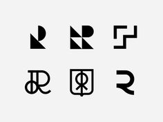 four different symbols are shown in black and white