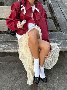 Burgundy Leather Jacket, Inspired Outfits, 가을 패션, Mode Inspiration, Hippie Style, Girly Girl