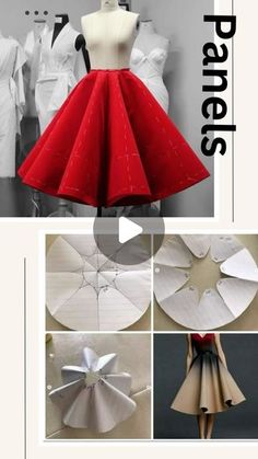 there are pictures of different types of dresses on this page, including one in red and the other in white