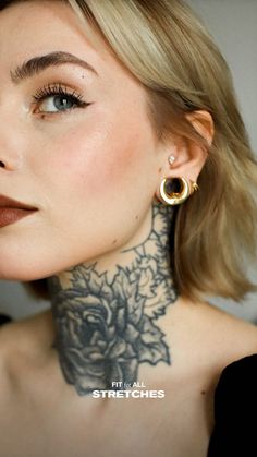 Tattooed, alternative girl with stretched ears wearing Ask & Embla's Lunar Moon Saddle Hangers in Gold Gauges And Earrings, 8mm Stretched Ears, Ring Stack Stretched Ears, Stretched Ear Piercings, Streched Ear Women, Stretchers Ear Piercings, Ear Piercings Stretched Ears, Stretch Ear Piercing, Gauged Ears Aesthetic