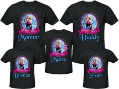 Frozen Shirt Personalized Name And Age Customized Elsa And Anna  T-shirt Frozen Shirt, Frozen Shirts, Birthday Squad Shirts, Frozen Birthday Theme, Elsa And Anna, Girls Sister, Fashion Designers Famous, Birthday Girl Shirt, Shirts Black