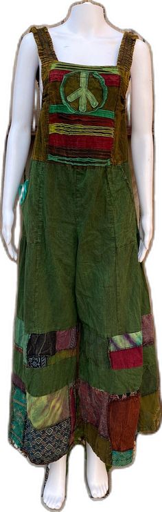 Green Patchwork Pants For Spring, Green Cotton Overalls, Summer Cotton Patchwork Overalls, Green Patchwork Bottoms For Summer, Summer Cotton Overalls With Patchwork, Summer Green Patchwork Bottoms, Green Cotton Patchwork Pants, Summer Patchwork Overalls, Summer Patchwork Overall Bottoms