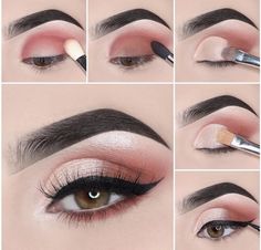 Eye Makeup Tutorial For Beginners, Natural Eyeshadow Looks, Rosa Make-up, Teknik Makeup, Step By Step Makeup, Everyday Eyeshadow