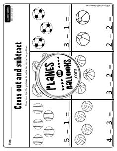 a printable worksheet for counting the balls and numbers to be used in this game