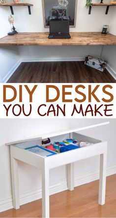 the diy desks you can make are perfect for kids to use in their homes