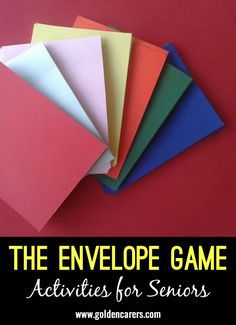 the envelope game activities for seniors