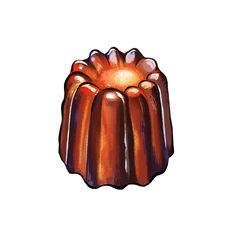 an illustration of a bundt cake on a white background with the bottom half turned upside down