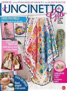 the cover of crochet magazine with pictures of women's clothing and accessories