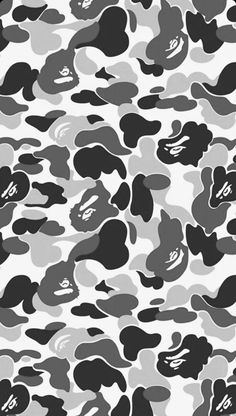 an abstract camouflage pattern with black and white colors on the side, in shades of grey