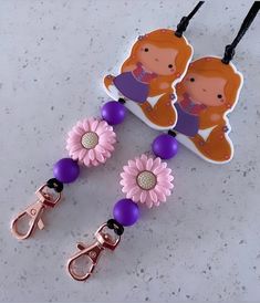 D E T A I L S: Lanyards are a great way to make your work or school wear more stylish. This lanyard is made from an acrylic plaque and silicone beads.  Made on a nylon thread with a rose gold lanyard clip.  M E A S U R E M E N T S: The lanyard is approx 120cm and the beads and keychain hang down to 13-14cm. The Rapunzel plaque is made from a white acrylic, measuring roughly 5cm. Teacher Lanyard Personalized, Multicolor Personalized Lanyards With Round Beads, Teacher Lanyard Metal, Disney Pin Lanyard, Disney Retractable Lanyard, Teacher Lanyard, Acrylic Plaques, White Acrylics, Silicone Beads