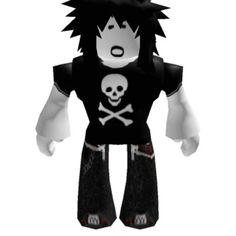 a cartoon character with a skull and crossbones on it's chest, standing in front of a white background