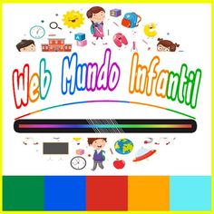 the words web mando informati on a white background with colorful images and icons