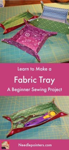 the instructions for how to make fabric baskets