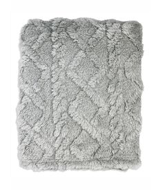 a gray blanket on a white background