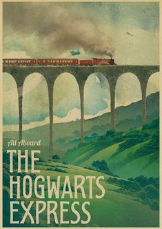 the hogwart's express poster hangs on the wall