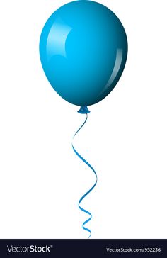 a blue balloon with a string attached to it