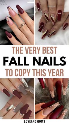 Step into the future of fabulous nails! 💖✨ Explore the top nail color trends for 2024, from mesmerizing metallics to dreamy pastels. Elevate your style with the latest hues – your nails deserve to shine! 💅🚀 Dive into the trendiest tips and tricks. Save this pin and be the first to flaunt the hottest nails of the year! 💁‍♀️🌟 #NailColorTrends #ManicureMagic #BeautyBuzz Fall Nails Opi, Aesthetic Nail Ideas, Best Fall Nails, Cute Fall Nails, Burgundy Acrylic Nails, Burgundy Nail Designs, Brown Nail Art, Red Nails Glitter