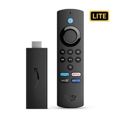 the remote control is connected to an external charger and has a lite button on it