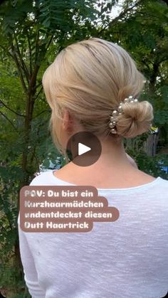 754K views · 10K reactions | Ballerina Dutt mit Perlenhaargummi✨🐚💖

#bunhairstyle #hairtutorial #hairstyle #duttfrisur #shorthairstyles #hairhacks #hairtipsandtricks #shorthairhacks #lowbun #lowbunhairstyle | Janna Lange Cheri Cheri Lady, Short Hair Hacks, Low Bun Hairstyles, Modern Talking, Low Bun, Hair Styling, Bun Hairstyles, Hair Tutorial