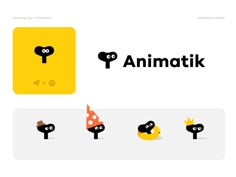 an animal logo with different shapes and colors