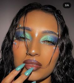 @j0ules_  on instagram Artsy Makeup, Paid Partnership, Brown Skin Makeup, The Siren, Mermaid Makeup