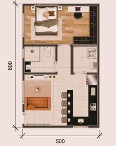 the floor plan for a small apartment