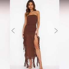 Brand New With Tags - Size Medium Brown Summer Cocktail Maxi Dress, Summer Cocktail Brown Maxi Dress, Chocolate Color, Size Medium, Fashion Outfits, Brand New, Womens Dresses, Tags, Women Shopping