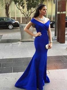 Orange Mother of the Bride Dresses,MOB Dress with Sleeves,Chiffon Long - Wishingdress Prom Dresses Long Off The Shoulder, Royal Blue Evening Dress, Mermaid Long Bridesmaid Dresses, Royal Blue Bridesmaid Dresses, Off Shoulder Evening Dress, Evening Dress Long, Prom Dresses Long Mermaid, Bridesmaid Dressing Gowns, Royal Blue Prom Dresses