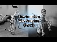 two pictures with the words how to make a wire sculpture part 2