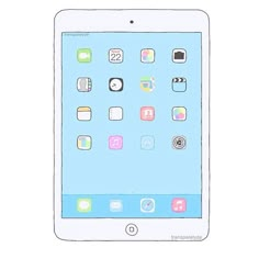 an ipad with different icons on the screen