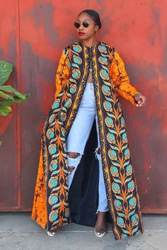 Dresses African Fashion, Gown Dress Party Wear, Fashion Kimono, Dress Party Wear, Ankara Long Gown Styles, Kimono Style Jacket, Dresses African, Mode Kimono, Latest Ankara