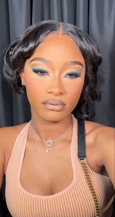 Caribana Makeup, Makeup Ideas Black Women, Lady Tips, Slay Makeup, Birthday Makeup Looks, Cute Eyeshadow, Concert Makeup, Blue Makeup Looks, Natural Glam Makeup