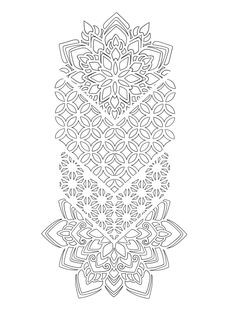 a black and white drawing of an intricate design on a sheet of paper with the words,