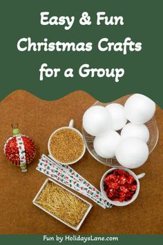 easy and fun christmas crafts for kids to make with paper straws, eggs, and other materials