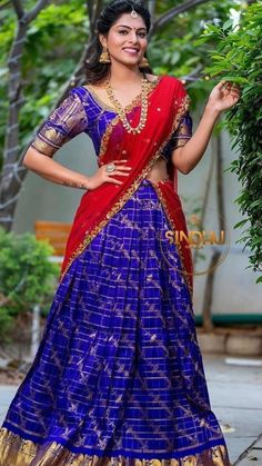 Mounika Reddy, Pink Half Sarees, Bridal Outfit Ideas, Half Sarees, Wedding Lehenga Designs, Wedding Saree Blouse Designs, Lehnga Dress