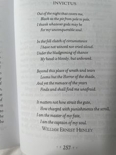 an open book with some writing on the pages and in it is a poem from william pennist - hedley