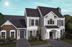 Bloxburg Architecture, Two Story House, Suburban House, House Design Pictures